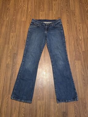 Wrangler Shiloh Riding Jeans Womens 9/10x34 Bootcut Med Wash Western Cowboy E32
